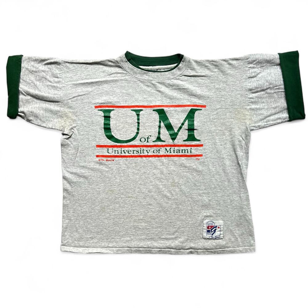 Vintage University of Miami The Game XL T Shirt College School Single Stitch 90 - Picture 5 of 16